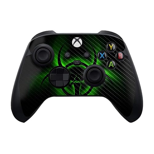 MIGHTY SKINS Carbon Fiber Skin Compatible with Xbox Series X and S Controller - Bio Glare | Protective, Durable Textured Carbon Fiber Finish | Easy