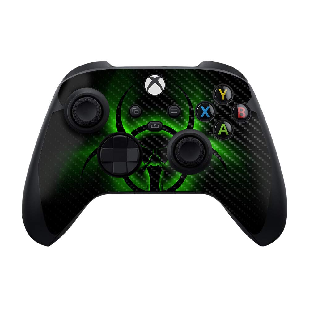 MIGHTY SKINS Carbon Fiber Skin Compatible with Xbox Series X and S Controller - Bio Glare | Protective, Durable Textured Carbon Fiber Finish | Easy