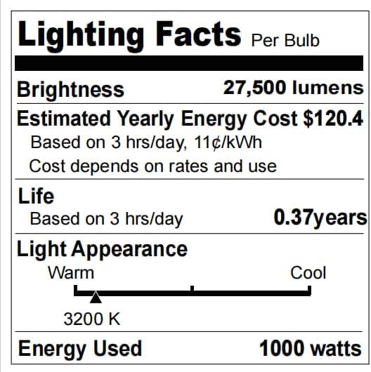 ASMSLIT EGT 1000W 120V T7 G22 Bi-Pin Based Stage and Studio T7 Bulb, Clear