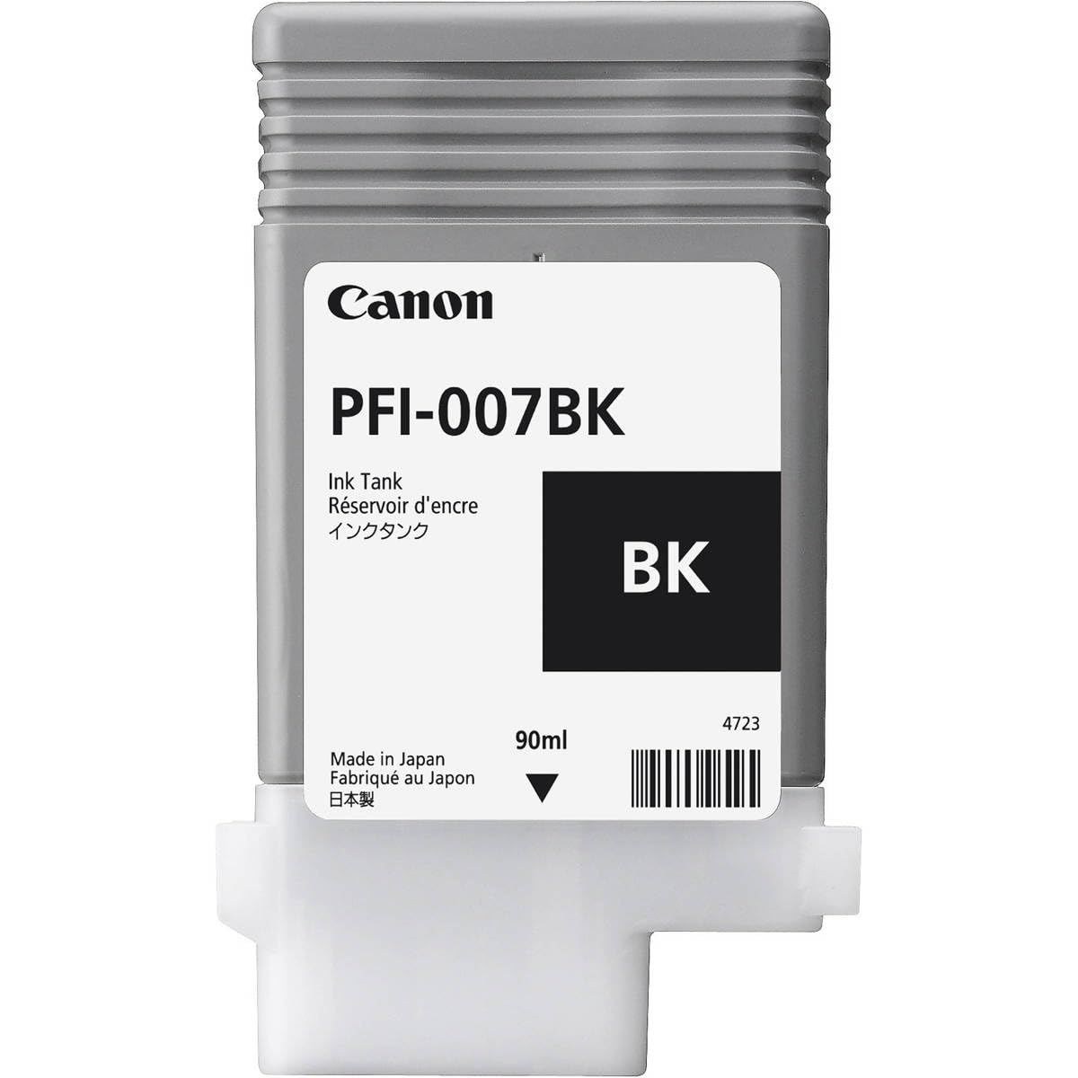 Canon 90ml Dye Ink Tank Bundle for imagePROGRAF iPF670E Printer, Consists of PFI007BK Black, PFI007C Cyan, PFI007M Magenta, PFI007MBK Matte Black