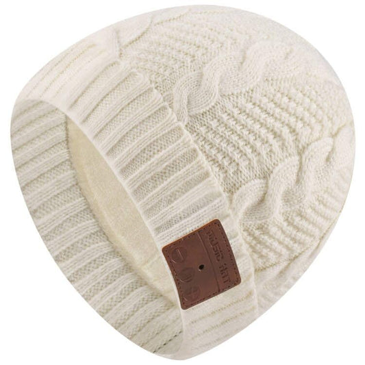 FashionLive Wireless Music Hat Men Women Beanie Girls Hat Over Ear Headset Sports Stereo Headphone with Microphone Speaker Womens Beanie Cap