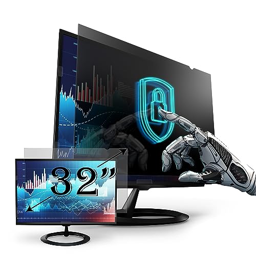 Privacy Screen Filter for 32 Inches (Monitor Screen Measured Diagonally) Desktop Computer Monitor with Aspect Ratio 16:09. Screen Protector Size is