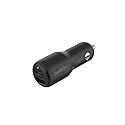 Belkin BoostCharge 42-Watt Dual Port Fast Car Charger w/30W USB-C & 12W USB-A Ports for iPhone 16, 16 Pro, Galaxy S26, S25, Pixel 10 & 9, Nintendo