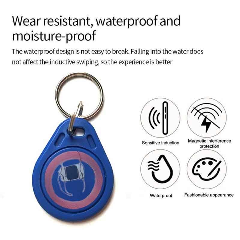 13.56MHz RFID TT Lock Key Fob Proximity IC Card ISO14443A Token Tag for Electronic Smart Door Lock, Compatible with Classic 1K Card M1, Read Only