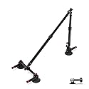 NEEWER Triple Suction Cup Car Mount Kit, Two 24" Aluminum Alloy Extension Poles, NATO Rail, Action Camera Adapter Compatible with GoPro DJI Insta 360