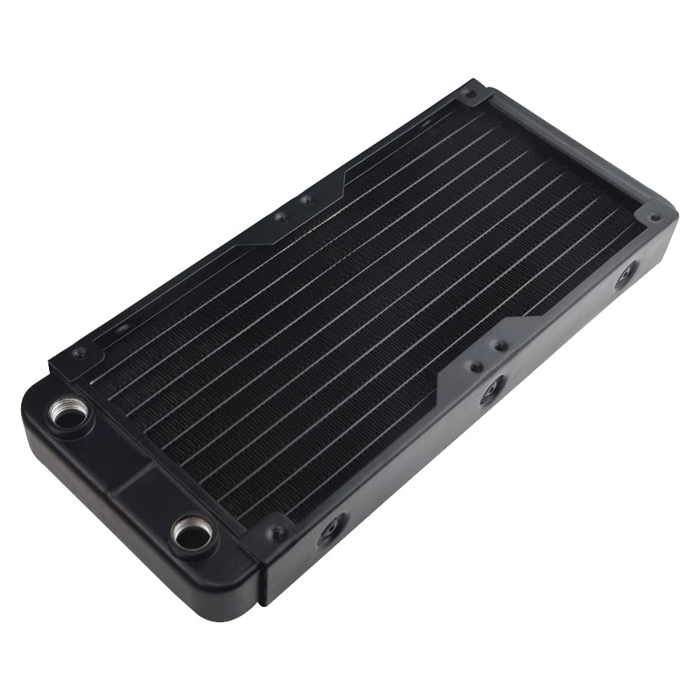 BXQINLENX 10 Pipe Aluminum Heat Exchanger Radiator for PC CPU CO2 Laser Water Cool System Computer 240mm