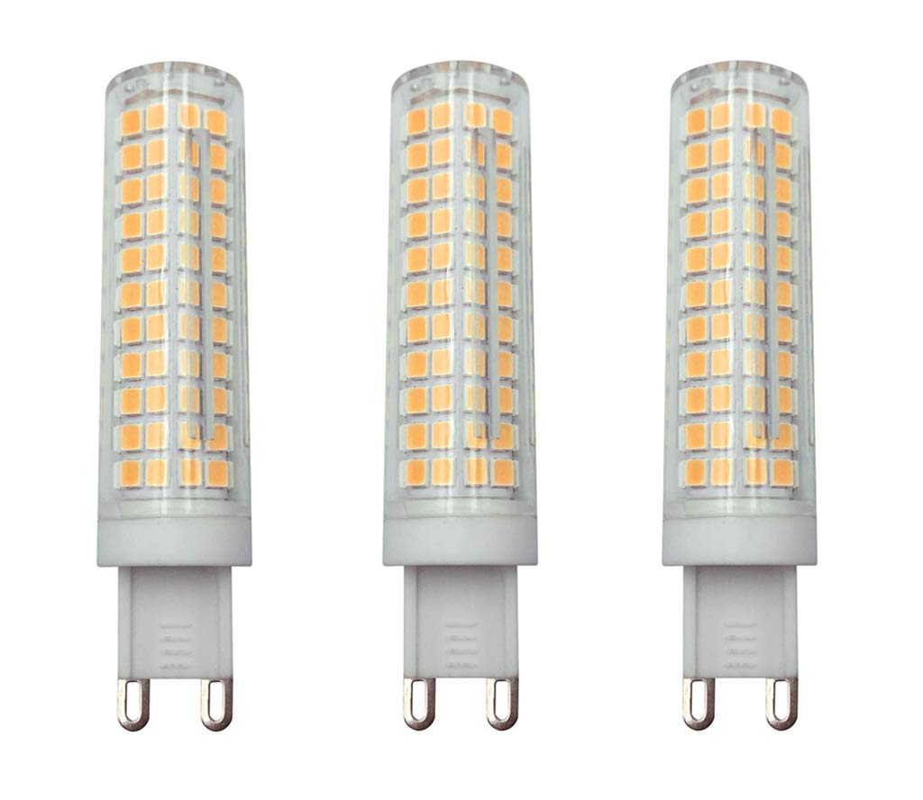 K JINGKELAI G9 LED Bulbs Dimmable 10W(Equivalent to 100W Halogen) 110V Warm White 3000K LED Corn Lights JCD T4 G9 Bin-pin Base,Dimmable,136 LED 2835