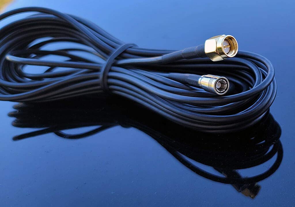Satellite Radio Superstore 18 Foot Truck Antenna Cable with SMA Connector and SMB Connector with Coax Sealent, Replacement Cable for Truck Antenna