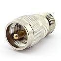 DGZZI 2-Pack UHF Male to N Female RF Coaxial Adapter UHF to N Coax Jack Connector