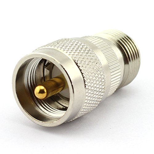 DGZZI 2-Pack UHF Male to N Female RF Coaxial Adapter UHF to N Coax Jack Connector