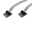 Treedix 2pcs JTAG Breakout Board Adapter Converter SWD Breakout Jtag Debug Board with 2 Row 1.27mm Pitch 10pins Female to Female IDC Connector Flat