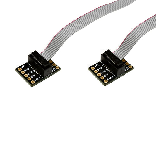 Treedix 2pcs JTAG Breakout Board Adapter Converter SWD Breakout Jtag Debug Board with 2 Row 1.27mm Pitch 10pins Female to Female IDC Connector Flat