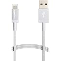 Amazon Basics USB-A to Lightning Charger Cable, Nylon Braided Cord, MFi Certified Charger for Apple iPhone 14 13 12 11 X Xs Pro, Pro Max, Plus, iPad…