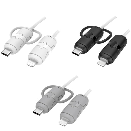 CCeCCe 3 Set Charger Cord Protector PD Fast Charging Cable End Protective Armor Case Heavy Duty Silicone Sleeve Tips Saver for iPhone 14 13 12 Pro 11