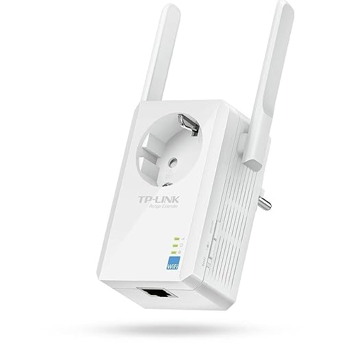 TP-Link TL-WA860RE IEEE 802.11n 300 Mbps N300 Universal Wi-Fi Wall Plug Range Extender with External Antennas and AC Pas