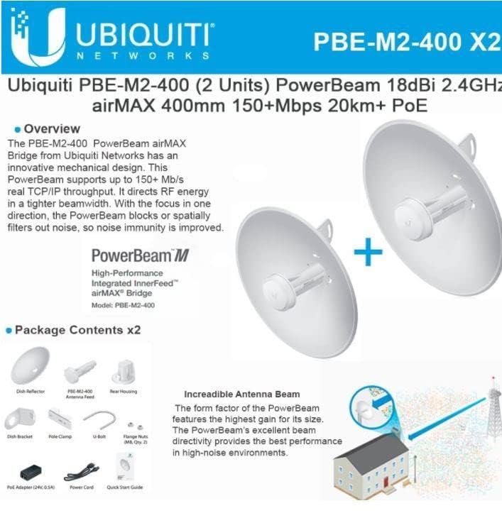 Ubiquiti PowerBeam M2 Wireless Bridge (PBE-M2-400)