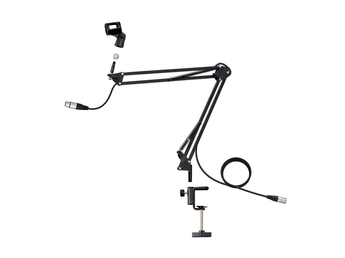 Monoprice Suspension Boom Arm Scissor Broadcast Mic Stand - Built-In XLR Mic Cable - Stage Right Series