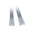 CableWholesale 7 feet Telephone Cord for Voice (VoIP), RJ12 Plug Gold Plated Connectors, 6P / 6C, Silver Satin, 28AWG, Reverse, RJ12 Phone Cable