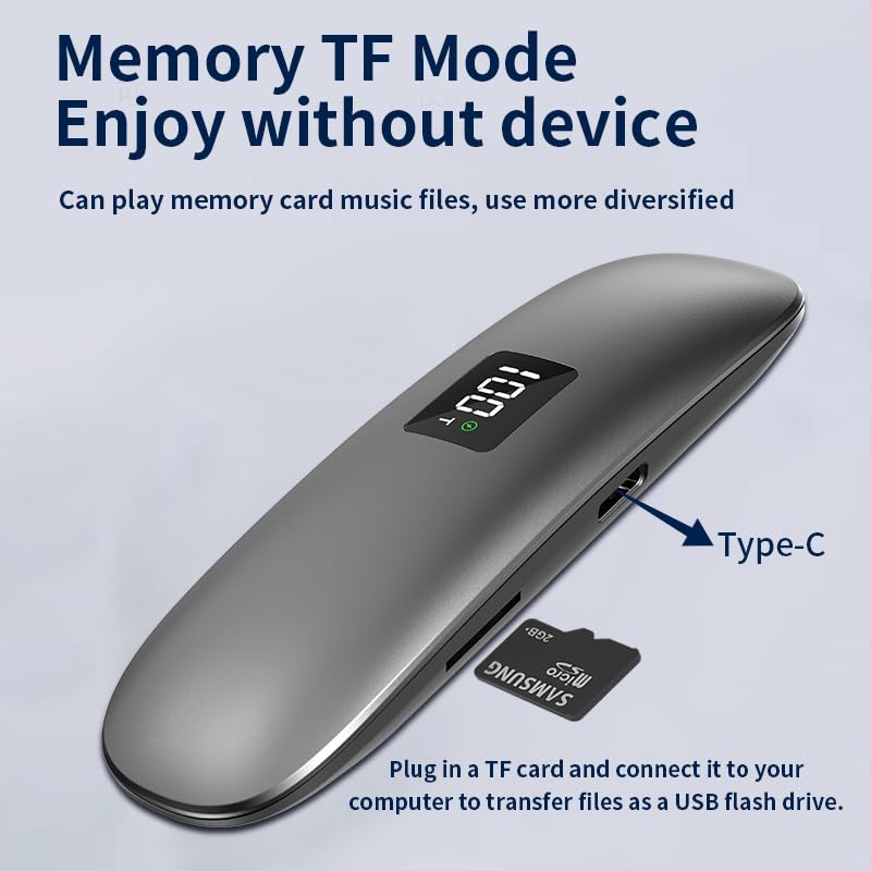 Micool Bone Conduction Sleep Speaker - 15H Battery, Bluetooth 5.3 & TF Card Mode | Under-Pillow Design for Private Music & Soothing Sleep