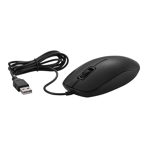 INSIGNIA Keyboard and Mouse - Wired and Wireless USB Input Devices for PC, Laptop, Windows/Mac, Quiet Typing, Ergonomic Design (Wired Mouse Black)