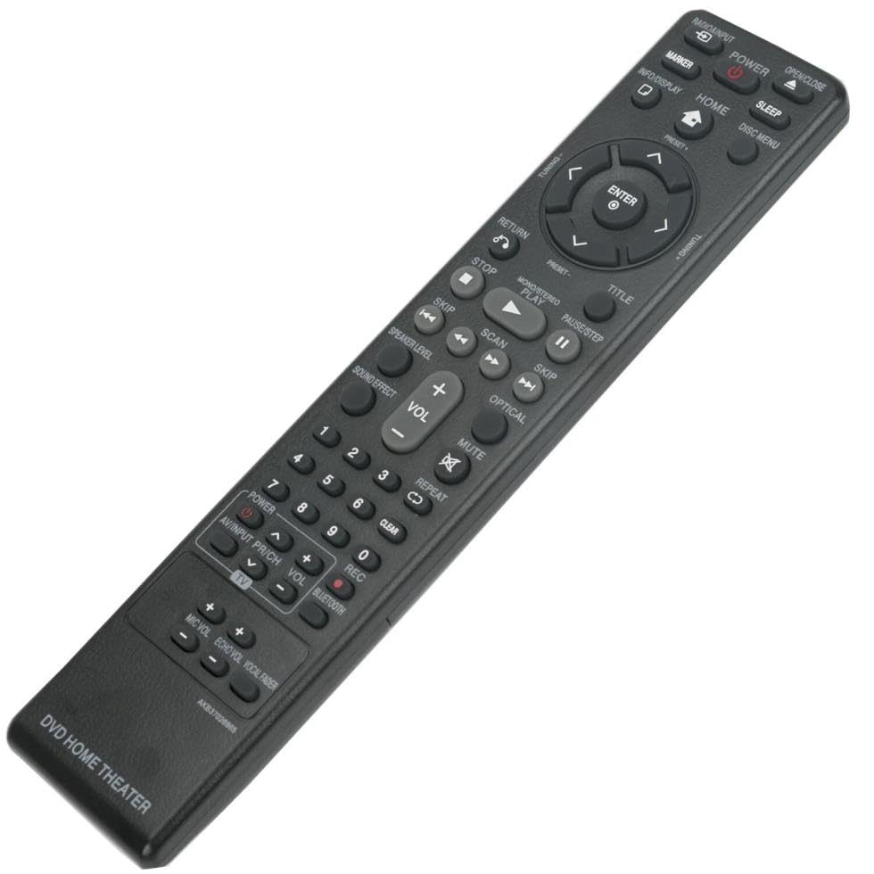 AKB37026865 Remote Control for LG DVD Receiver Home Theater System in Living Rooms or Rooms, No Programming or Pairing Needed, Replacement Remote