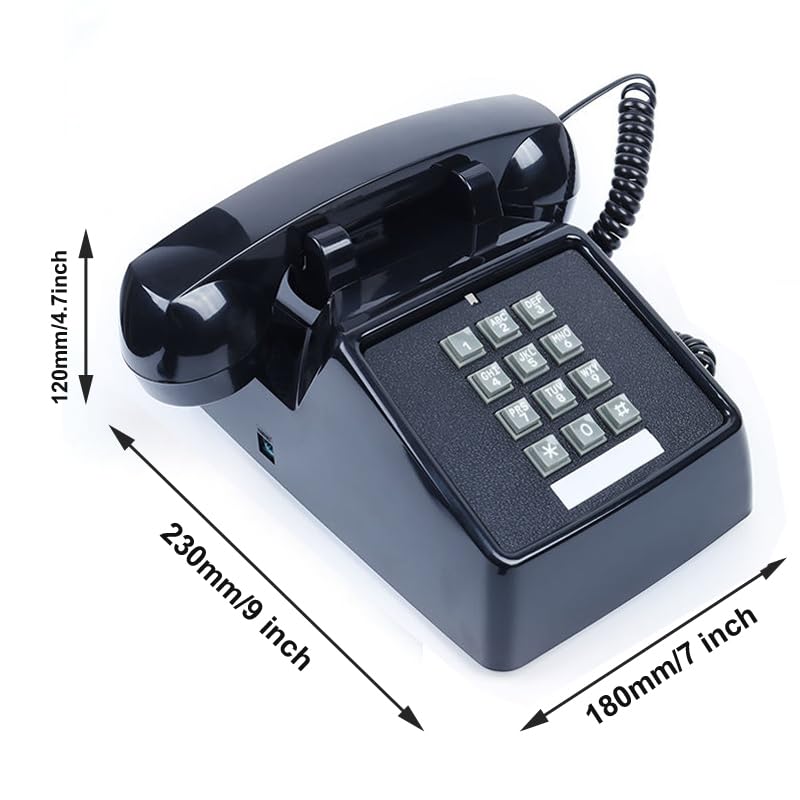 Benotek Landline Phone for Home Retro Amplified Single Line Corded Desk Telephone with Extra Loud Ringer Land Line House Phone Old Fashion Telephones
