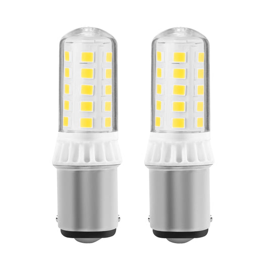 Becuice BA15D 3W 12-24V AC/DC 350LM Double Contact Bayonet with Push-in Base for Outdoor Landscape Lighting Path Deck Lights RV Lighting Compatible