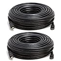 Cmple - 75 Ft HDMI 1.3 Cable 22awg CL-2 Rated for in-Wall, 1080p, Black (Pack of 2)