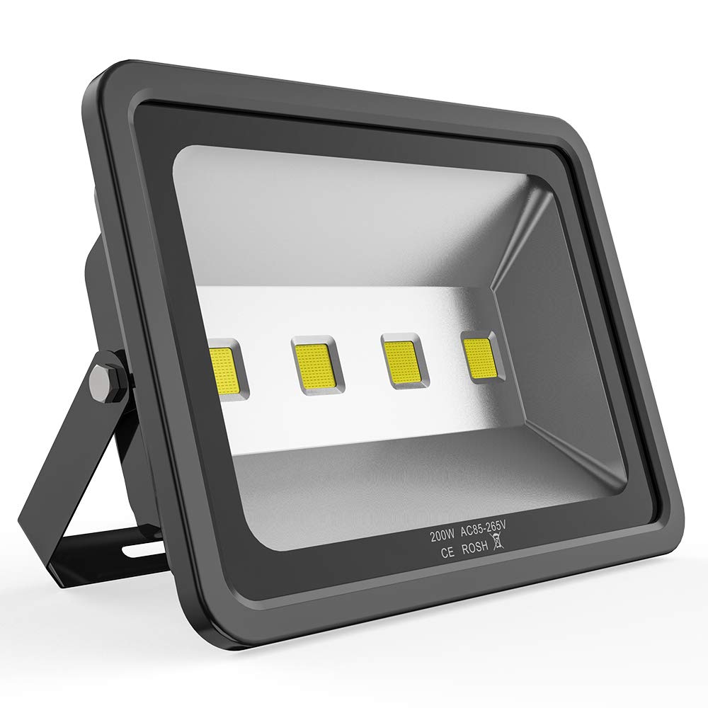 SOUTHLEVY 200W LED Flood Lights 6000K Daylight White Lighting Fixtures Super Bright 20000lm Outdoor Security Lights IP66 Waterproof 110-285V