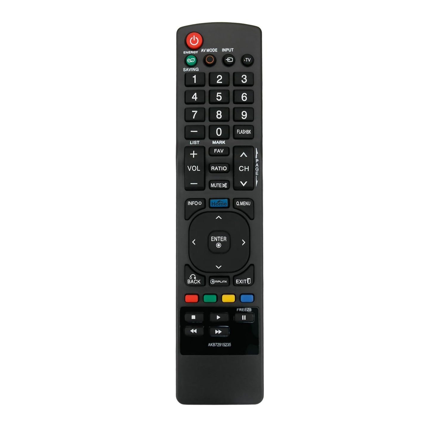 AKB72915235 Replace Remote Control fit for LG Plasma TV 42PT200 42PT250U 42PT330 42PT350 50PV430 50PV450 50PV450C 50PV550U 60PV250 60PV450 42PJ340
