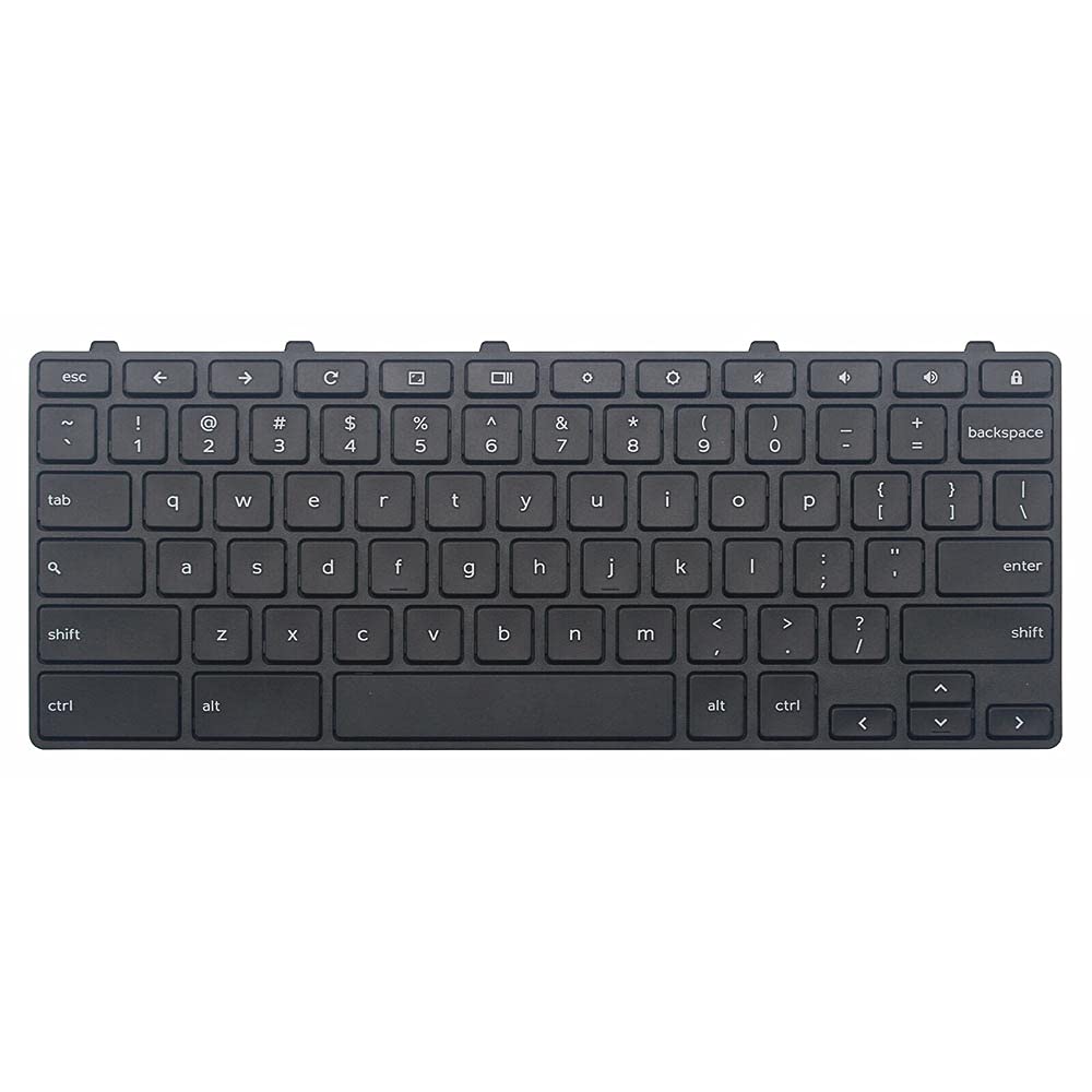 Rinbers Replacement US Keyboard with Frame No Backlight for Dell Chromebook 11 3189 Touch 3181 2in1 Touch (Lock Button) - HNXPM 0HNXPM