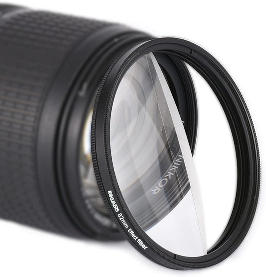 KOGJAERS Lens Filter 82mm Half Bokeh Effects Filters Foreground Blur Camera Filter Creative Photographer's Perfect Photography Set Camera Accessories