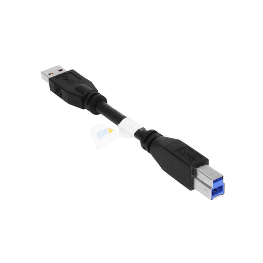 USBGear 6 inch USB A to B Cable - 5Gbps Data Transfer for Printers, Scanners, Industrial Devices