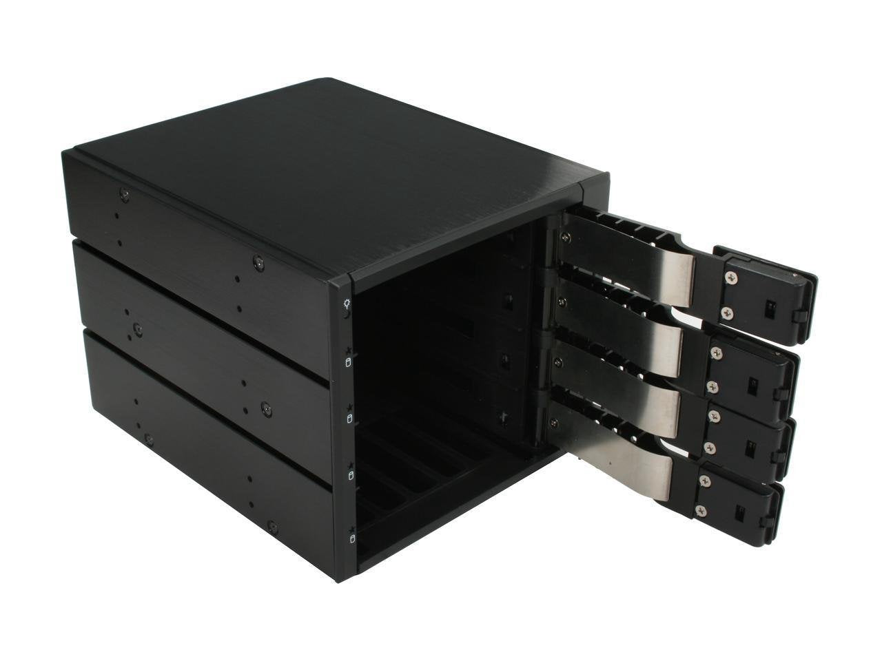 iStarUSA Group 3x5.25 to 4x3.5 SAS Cage Black Trayless (BPN-DE340SS-BLACK)