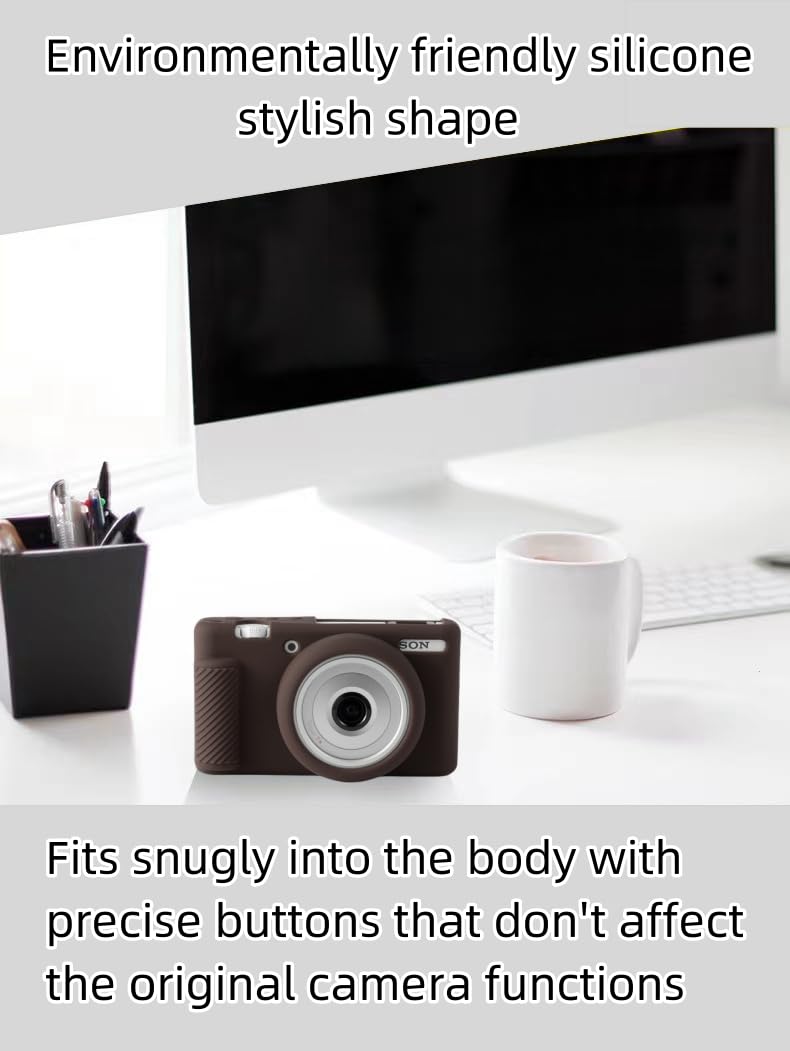 SZHSYJY Camera Case for Sony ZV-1F/ ZV-1 II/ZV-1M2 Digital Camera,ZV1F Soft Silicone Protective Bag,Anti-Scratch Slim Fit Soft Sleeve with ZV1 F