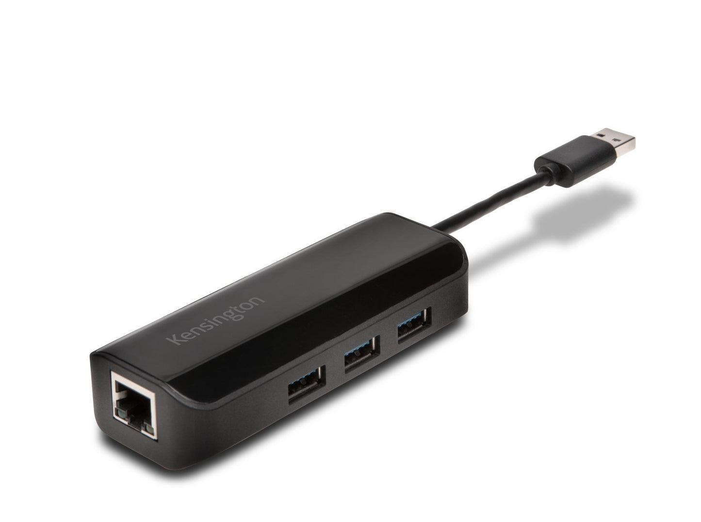 Kensington UA3000E 3.0 to 10/100 Fast Ethernet Adapter with 3 USB Ports (K33982WW)