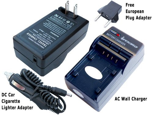 iTEKIRO AC Wall DC Car Battery Charger Kit for Fujifilm NP-45 NP-45A NP-45B BC-45 BC-45C BC-45A FinePix J10 + iTEKIRO 10-in-1 USB Charging Cable
