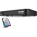 ZOSI 8 Channel HD-TVI 1080P Lite 4 in 1 Video Surveillance DVR Recorder 1TB HDD,Remote Access, Motion Detection (Renewed)