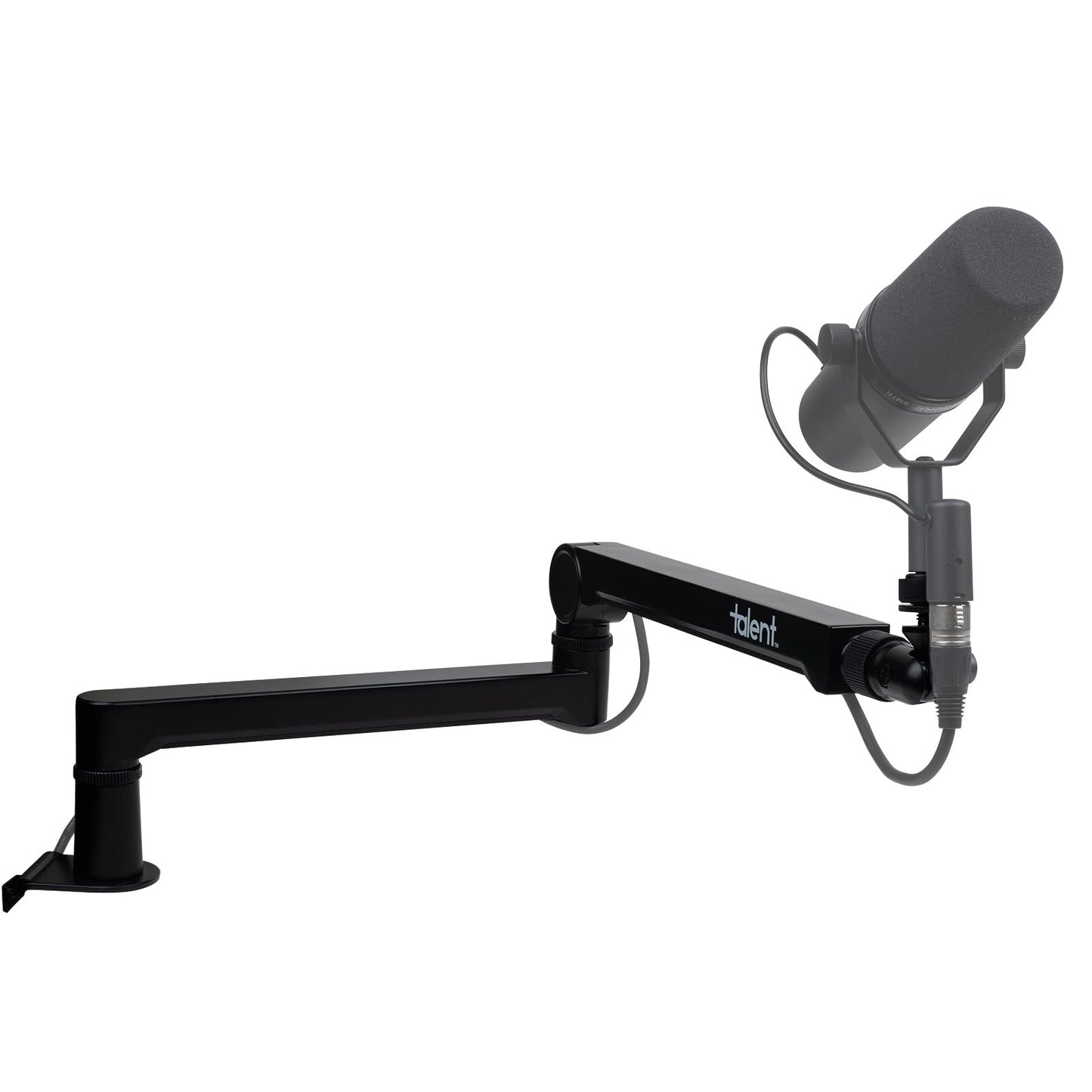 Desktop Boom Microphone/Camera Stand - Adjustable Full Motion Arm for Ultimate Mic and Camera Placement - Compatible with 3/8", 5/8", and 1/4" Mounts
