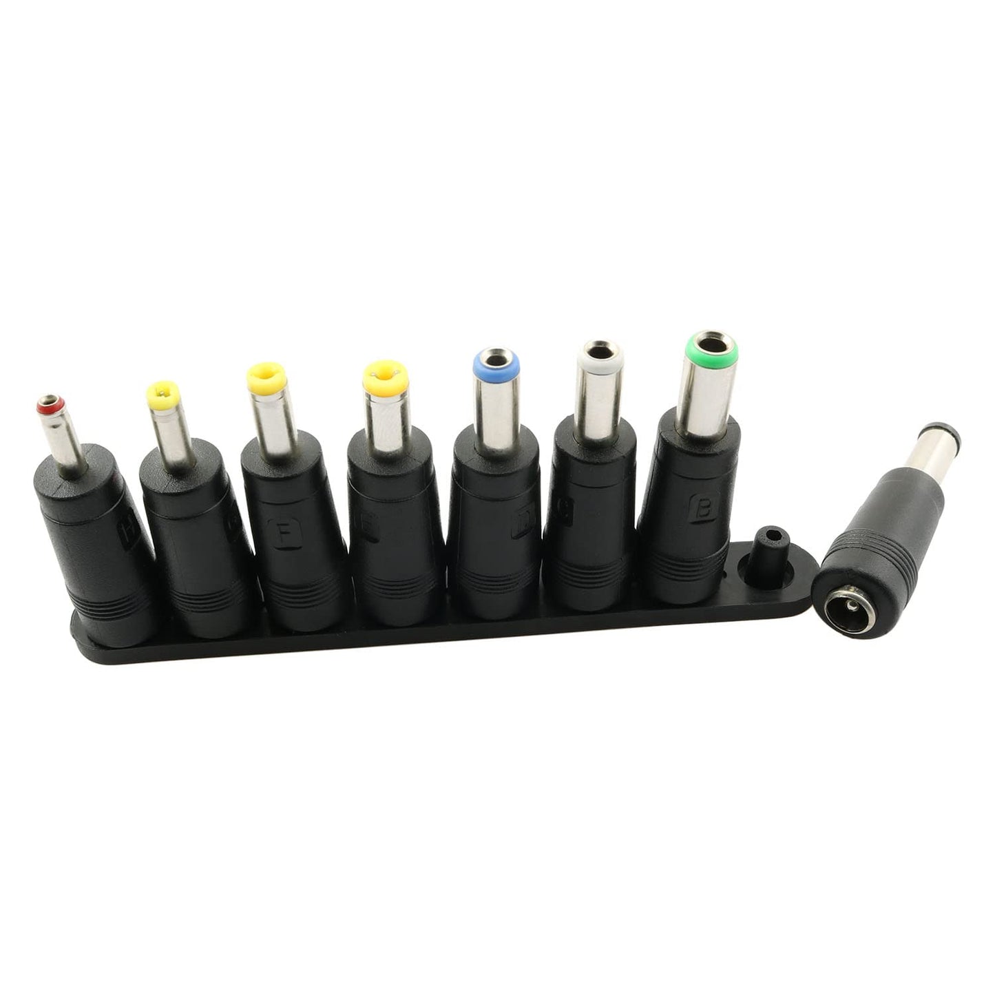 ZYAMY 8-in-1 Universal DC Plugs Power Adapter Conversion Head 5.5mm x 2.1mm Female to Male Power Supply Adapter Jack Connector Tips for Laptop