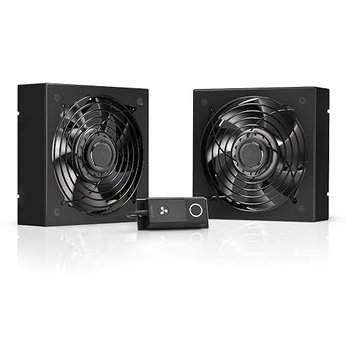 AC Infinity Rack ROOF Fan KIT, Quiet Dual-Fans with Speed Controller, for Cooling AV, Home Theater, Network 19” Racks