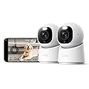 eufy Security 4K UHD Indoor Camera E30 (2-Pack),360° Pan Tilt,AI Auto Tracking,Color Night Vision,Pet/Baby Camera with Two-Way Audio,AI Human/Pet