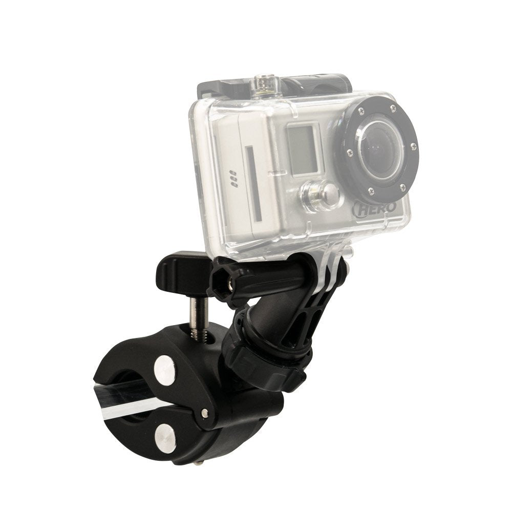 ARKON Mounts Clamp Mount for Action Cameras | for Motorcycles, Wheelchairs, Strollers, Desks | Secure 1.6” Edge Clamp | Adjustable Positioning