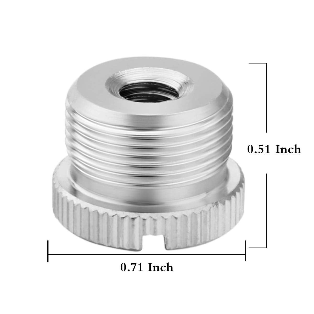 JOMLEY 1/4 to 5/8 Adapter, 1/4"-20 Female to 5/8"-27 Male Screw Thread Adapter for Camera Monitor Microphone Stand - 2 Pack