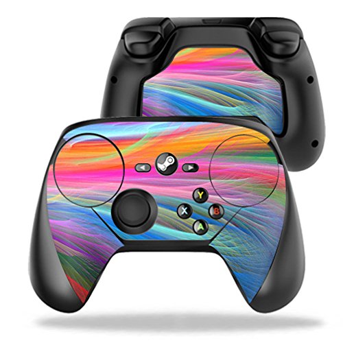 MightySkins Skin Compatible with Valve Steam Controller case wrap Cover Sticker Skins Rainbow Waves