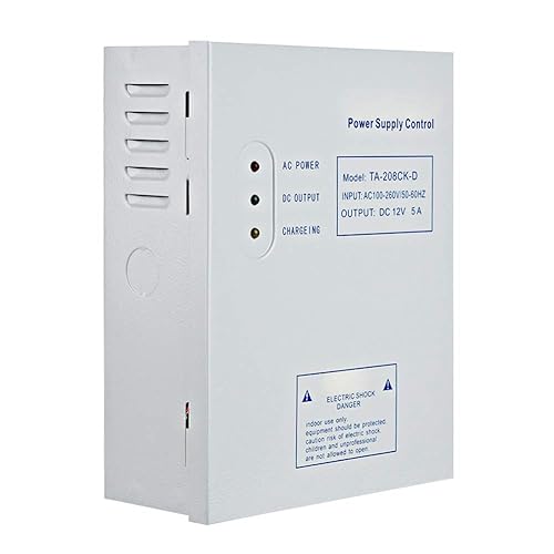 Power Supply Box, 110 to 240VAC to 12VDC Door Access Control System Switching Power Supply Box Security System UPS Variable Frequency Power Supply Box