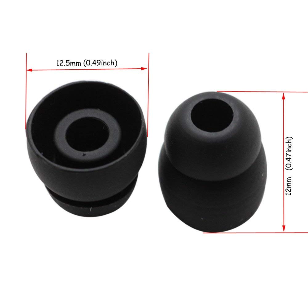 Toeasor Powerbeats 2 Replacement Earbuds Powerbeats3 Ear Buds Double Flange Silicone Ear Tips Compatible with Beat by Dr Dre Powerbeats 2 Powerbeats…