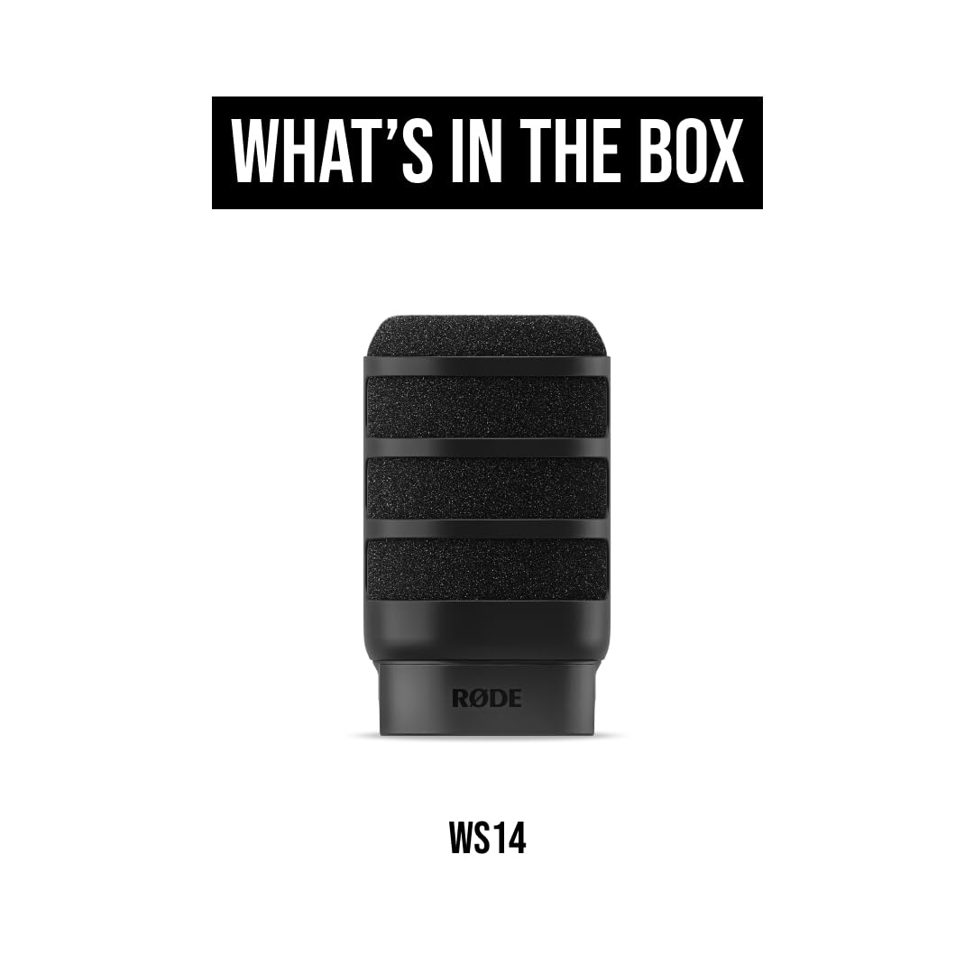 RØDE WS14 Premium Pop Filter for PodMic and PodMic USB (Black)