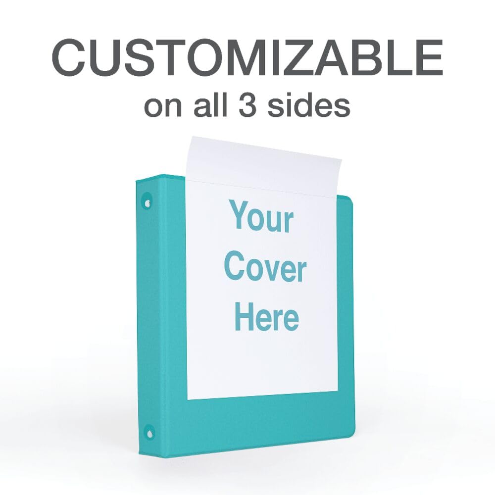 Cardinal 3 Ring Binders, Binders for School and Office, Durable 1.5 Inch, Round Rings, Holds 350 Sheets, ClearVue Presentation View, Non-Stick