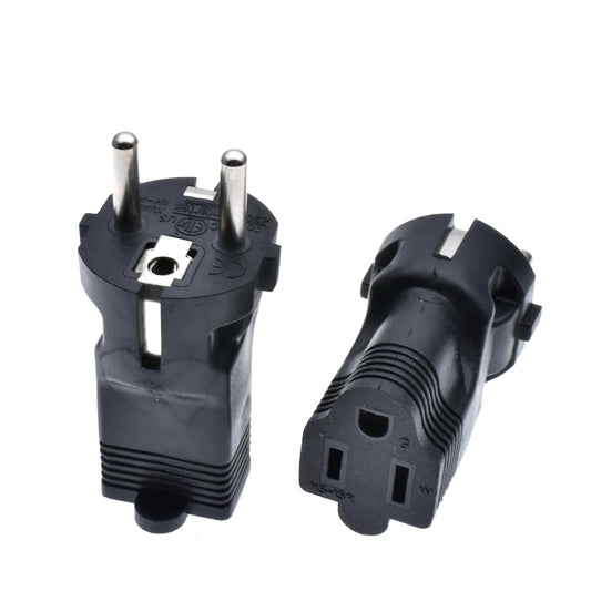 Toptekits Euro US Plug Adapter,USA NEMA 5-15R Receptacle to European EU Schuko CEE 7 Power Converter, US EU Plug Adaptor, European USA Plug Adapter…